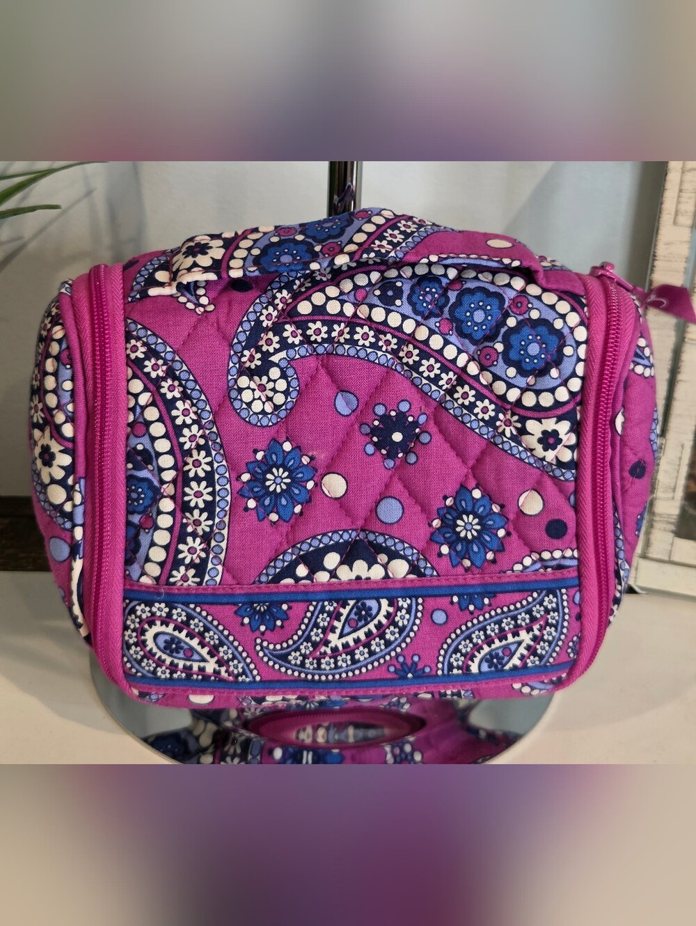 Vera Bradley Boysenberry Hanging Cosmetic Case